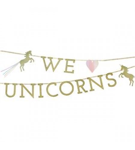 FAIXA EM GLITER LOVE UNICORN